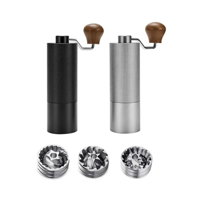Thân máy bằng hợp kim Al Máy xay cầm tay nhỏ cầm tay Máy xay cà phê bằng tay 420 Burr thép không gỉ