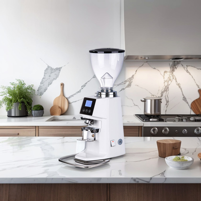 Máy xay cà phê bạc với bảo vệ an toàn