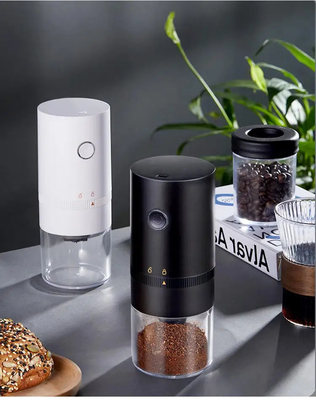 Máy xay hạt cà phê điện cầm tay nhỏ tự động hình nón Burr với cài đặt nhiều lần xay